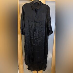 YDG silky black shirt dress Size Small NWT